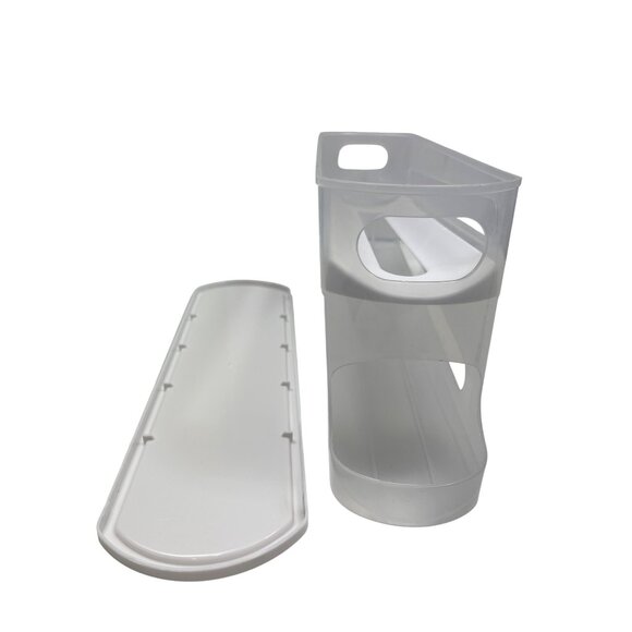 Plastic Egg Holder Storage Container With Lid For Kitchen Organization white - Picture 3 of 4